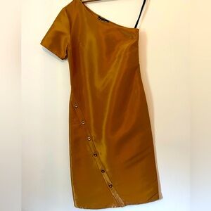 Kimberly Goldson one shoulder dress